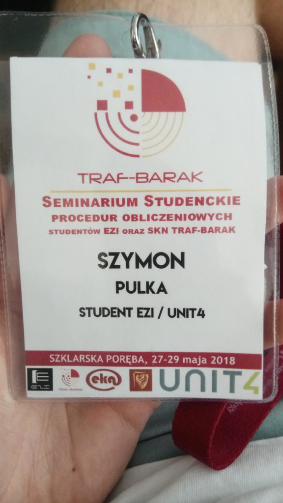 identyfikator Szymon Pulka, seminarium studenckie